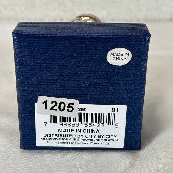 City by City Fine Silver Plated Crossover Band Ring Size 8 New NWT - Picture 5 of 5